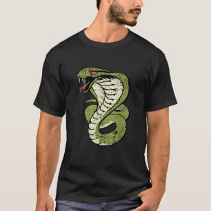 King Cobra Hissing Distressed Snake Lover T-Shirt