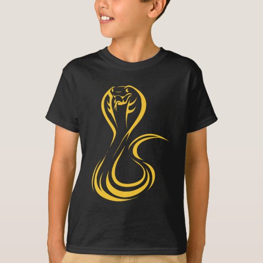 King Cobra in Swish Drawing Style T-shirt (Voorkant)