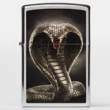 King Cobra Metalen Graveerkunst #4 Zippo aansteker