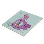 King Cobra Snake Rock Klimmen Tegeltje (Zijkant)