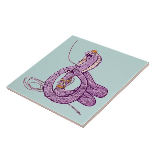 King Cobra Snake Rock Klimmen Tegeltje (Zijkant)