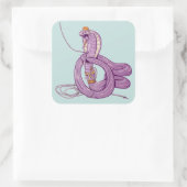 King Cobra Snake Rock Klimmen Vierkante Sticker (Tas)