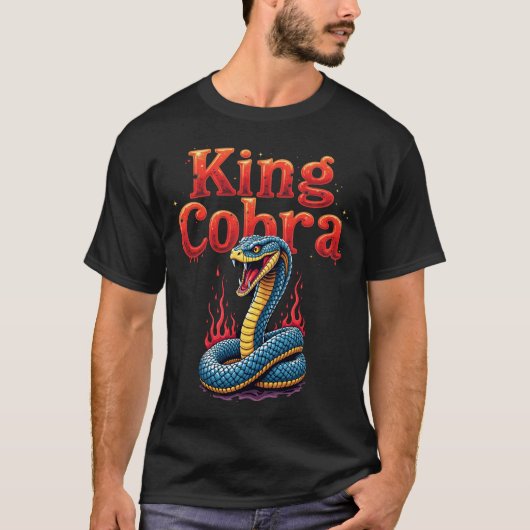 King Cobra Snake Strike T-shirt (Voorkant)