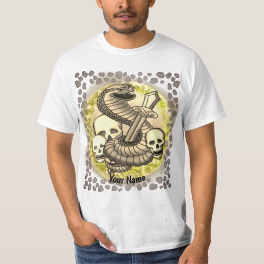 King Cobra Sword Skull T-shirt (Voorkant)