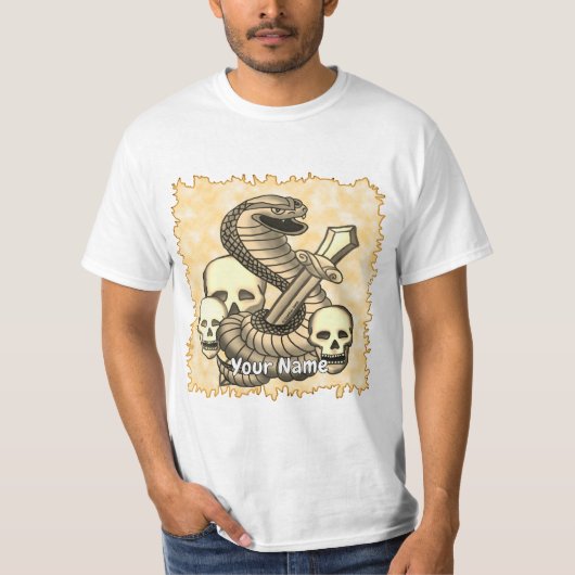 King Cobra Sword Skull T-shirt (Voorkant)