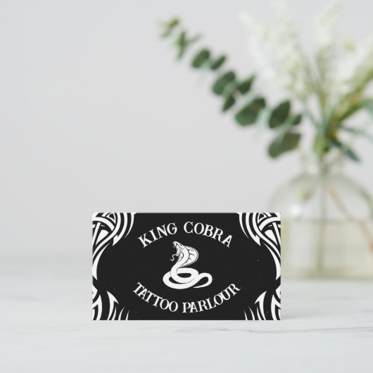 King Cobra Tattoo Parlor Visitekaartje (Staand voorkant)