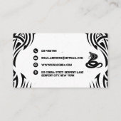 King Cobra Tattoo Parlor Visitekaartje (Achterkant)