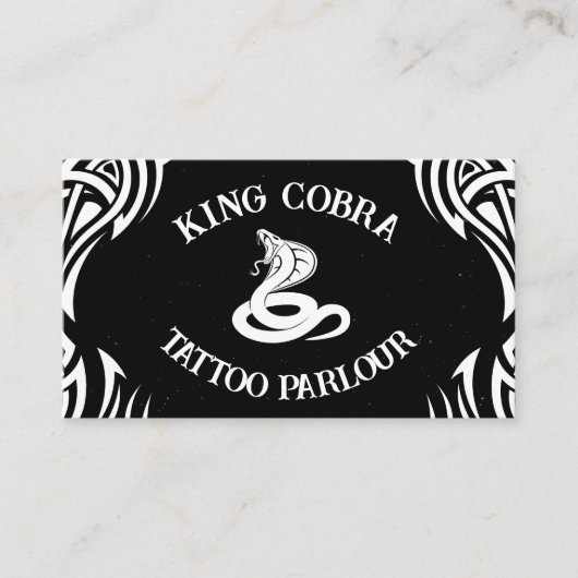 King Cobra Tattoo Parlor Visitekaartje (Voorkant)