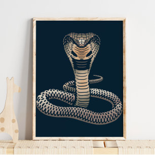 King Cobra Wildlife Print   Afdrukken van Cobra