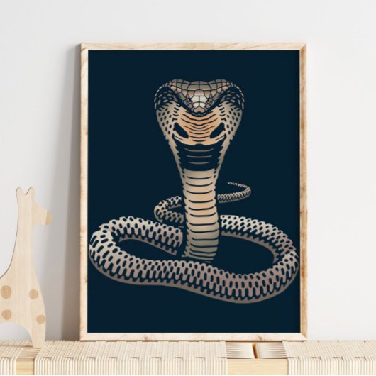 King Cobra Wildlife Print | Afdrukken van Cobra