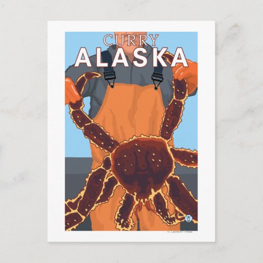 King Crab Fisherman - Curry, Alaska Briefkaart (Voorkant)