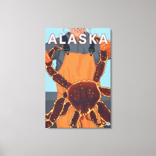 King Crab Fisherman - Curry, Alaska Canvas Afdruk