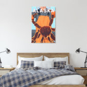 King Crab Fisherman - Dawson, Alaska Canvas Afdruk (Insitu (Slaapkamer))
