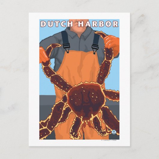 King Crab Fisherman - Dutch Harbour, Alaska Briefkaart (Voorkant)