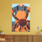 King Crab Fisherman - Dutch Harbour, Alaska Canvas Afdruk (Insitu (Woonkamer))