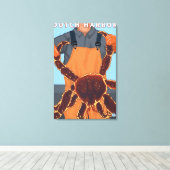King Crab Fisherman - Dutch Harbour, Alaska Canvas Afdruk (Insitu (Houten vloer))