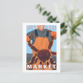 King Crab Fisherman - Pike Place Market , Seattle Briefkaart (Staand voorkant)