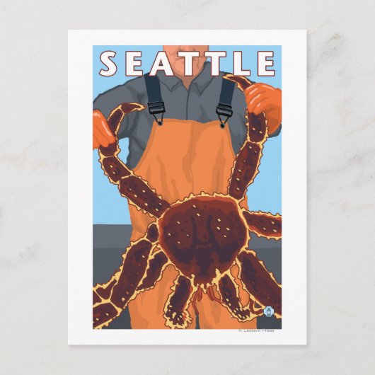 King Crab Fisherman - Seattle, Washington Briefkaart (Voorkant)