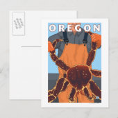 King Crab Fisherman - Vintage Travel Poster Briefkaart (Voorkant / Achterkant)