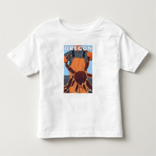 King Crab Fisherman - Vintage Travel Poster Kinder Shirts (Voorkant)