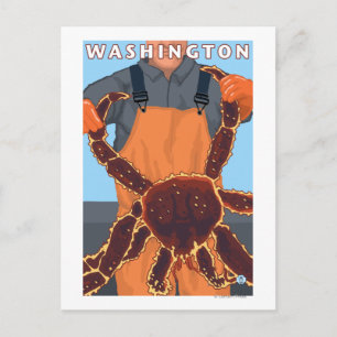 King Crab Fisherman - Washington Briefkaart