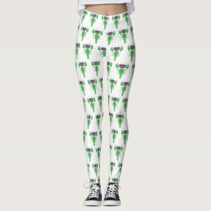 King Crawfish Mardi Gras Leggings