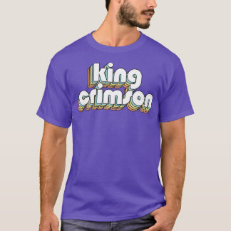King Crimson Retro Rainbow Typography Vervaagde st T-shirt