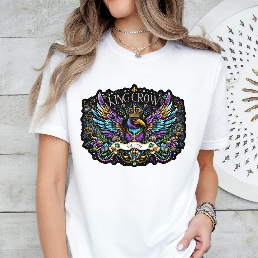 King Crow Kleurrijke Graphic T-Shirt