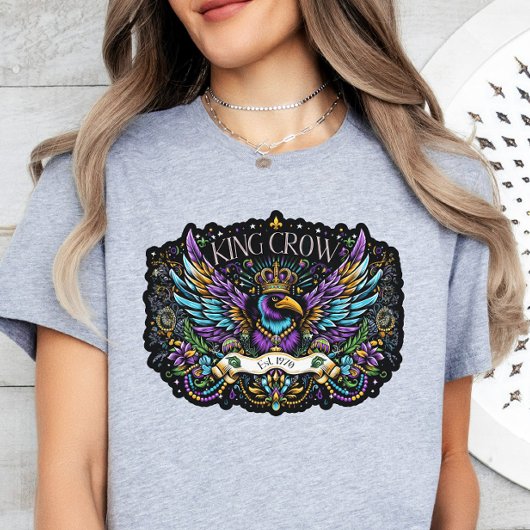 King Crow Kleurrijke Graphic T-Shirt