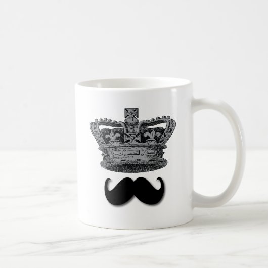 King Crown en Mustache Koffiemok (Rechts)
