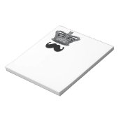 King Crown en Mustache Notitieblok (Linkerzijde)