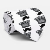 King Crown en Mustache Stropdas (Opgerold)