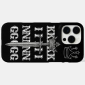 KING Crown Line Art black Phone Case (Achterkant (horizontaal))