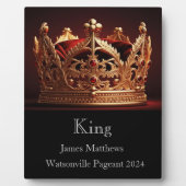 King Crown Pageant Plaque Fotoplaat (Voorkant)