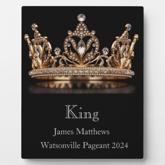 King Crown Pageant Plaque Fotoplaat (Voorkant)