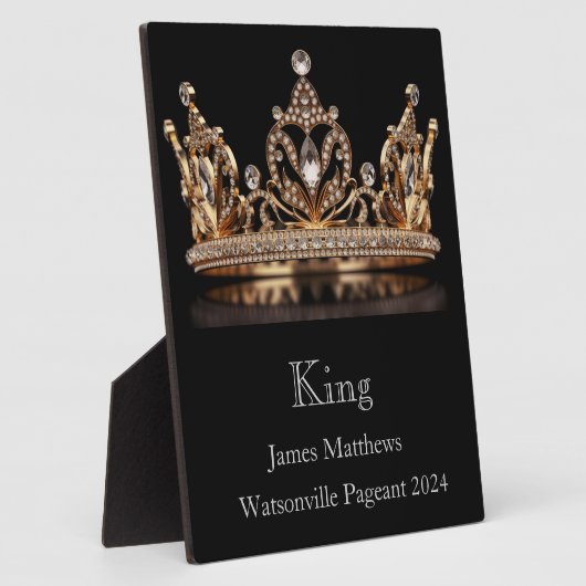 King Crown Pageant Plaque Fotoplaat (Zijkant)