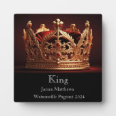King Crown Pageant Plaque Fotoplaat (Voorkant)