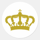 King Crown Ronde Sticker (Voorkant)