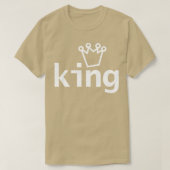 King Crown Typografie Witte tekst T-shirt (Design voorkant)