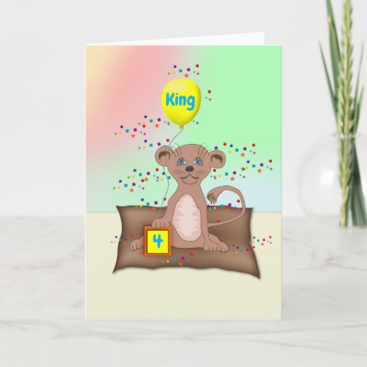 King Cub Birthday Kaart (Voorkant)
