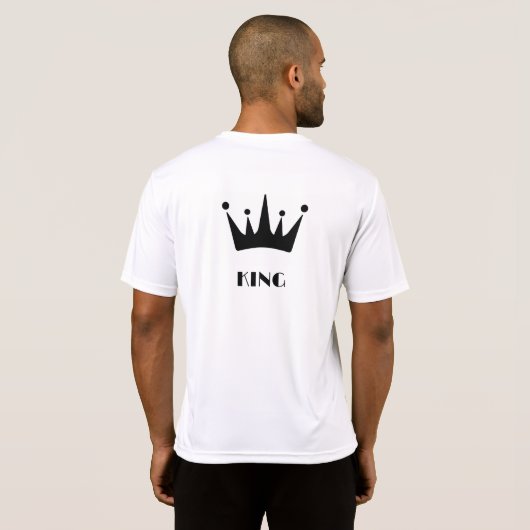 King Custom Text Black Crown Afbeelding Mannen T-shirt (Achterkant volledig)
