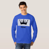 King Custom Text Crown Afbeelding Deep Royal met l T-shirt (Voorkant volledig)