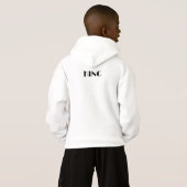 KING Custom Text Zwart Kroon Kinder Pullover Hoodi (Achterkant volledig)