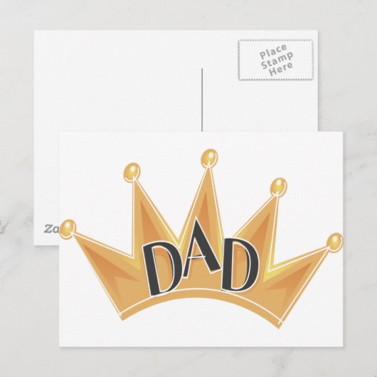 King Dad Briefkaart (Voorkant / Achterkant)