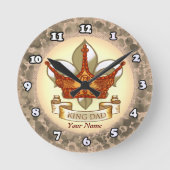 King Dad Clock Ronde Klok (Voorkant)