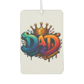 King Dad Crown Graffiti gekroond met liefde en tro Luchtverfrisser (Voorkant)
