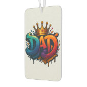 King Dad Crown Graffiti gekroond met liefde en tro Luchtverfrisser (Links)