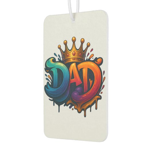 King Dad Crown Graffiti gekroond met liefde en tro Luchtverfrisser (Links)