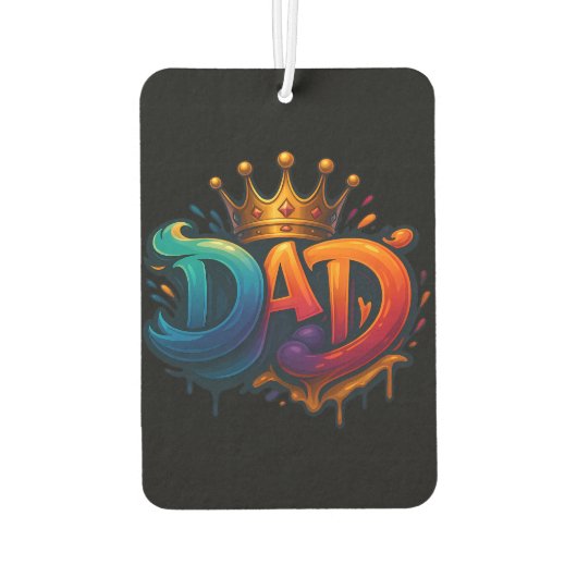 King Dad Crown Graffiti gekroond met liefde en tro Luchtverfrisser (Achterkant)