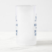 King Dad plezier ontspannen en drink bierblauw bie Matglas Bierpul (Center)